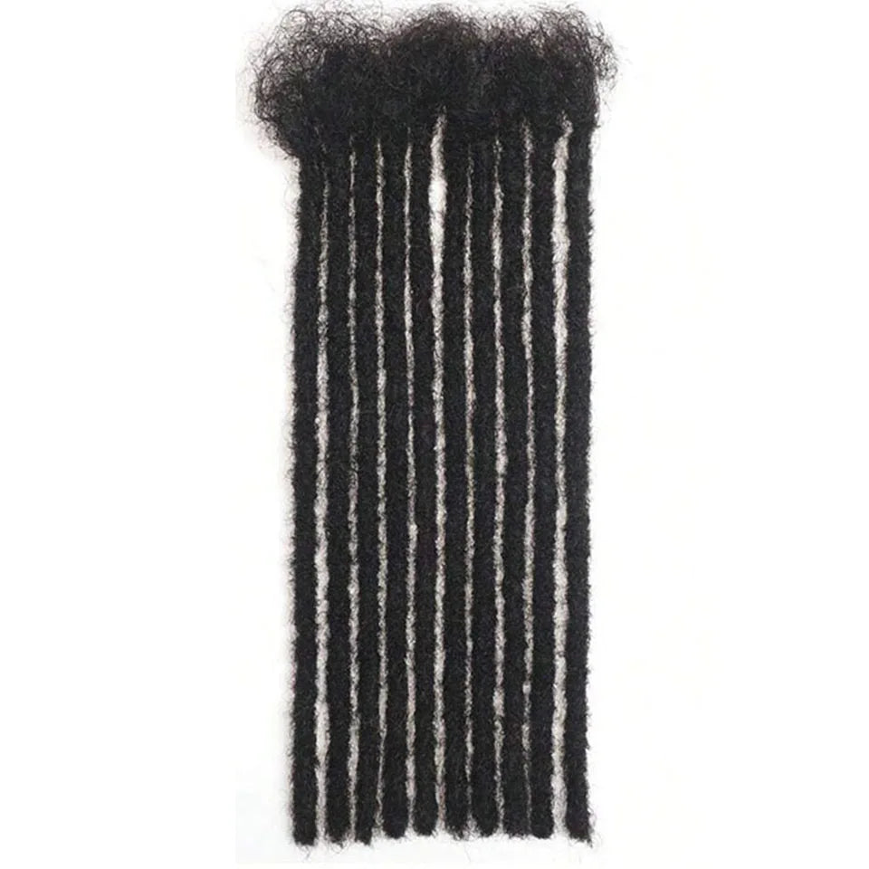 20/40/60 Stands0.6 cm Thickness Options 8-14 Inch 100% Real Colored Human Hair Dreadlock Extensions for Man/Women
