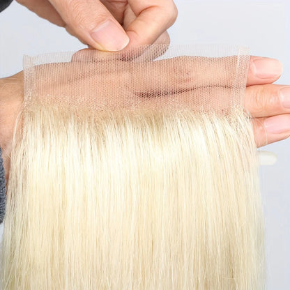 RitzWigs 613 Blonde Body Wave Lace Closure – 4x4 Transparent Swiss Lace, Baby Hair, Brazilian Remy