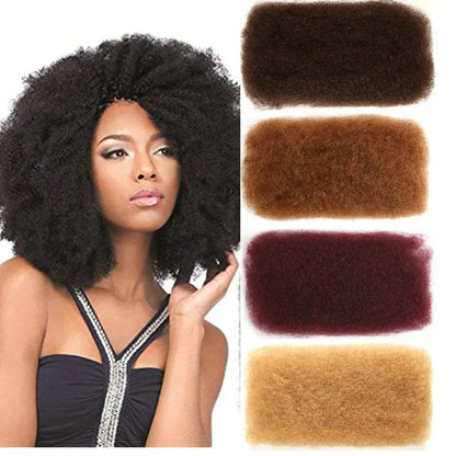 Brazilian Remy Hair Afro Kinky Bulk Human Hair for Dreadlocks Extensions Repair Locs Crochet Braid hair Afro Kinky Bulk