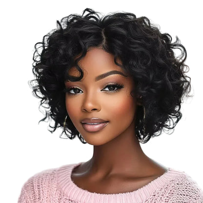 RitzWigs Short Pixie Cut Lace Wigs 100% Real Brazilian Body Wave Lace Wigs With Baby Hair Bodywave Human Hair Wigs For Women