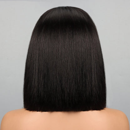 Straight Short Bob Wig Lace Front Human Hair Wigs 210% Blonde Brown 99j Burgundy 13x4 HD Transparent Lace Frontal Wig for Women
