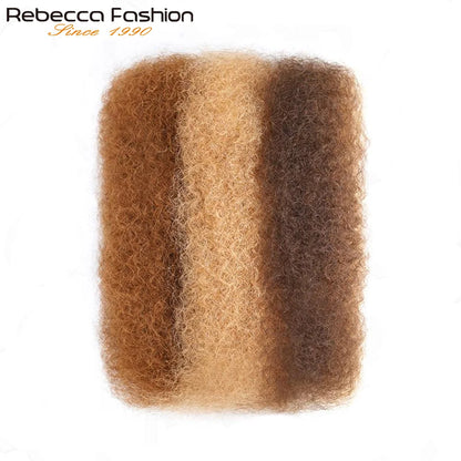 Highlight Afro Kinky Bulk Hair No Attachment Rebecca Afro Curly Bulk Human Hair Virgin Remy Dreadlock 50G/Pack Highlight Braids