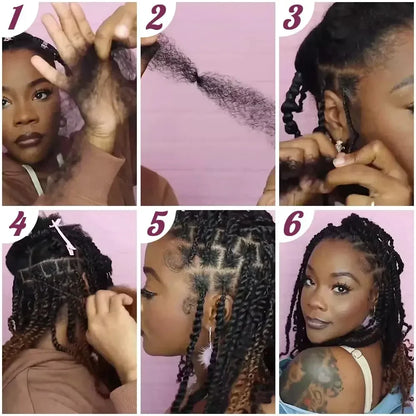 Brazilian QVR Afro Kinky Bulk Human Hair For Braiding Dreadlock Hair 50g/pc Virgin Natural Brown Remy Human Hair Extensions