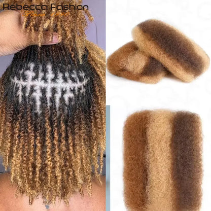 Brazilian QVR Afro Kinky Bulk Human Hair For Braiding Dreadlock Hair 50g/pc Virgin Natural Brown Black Remy Human Hair Extension