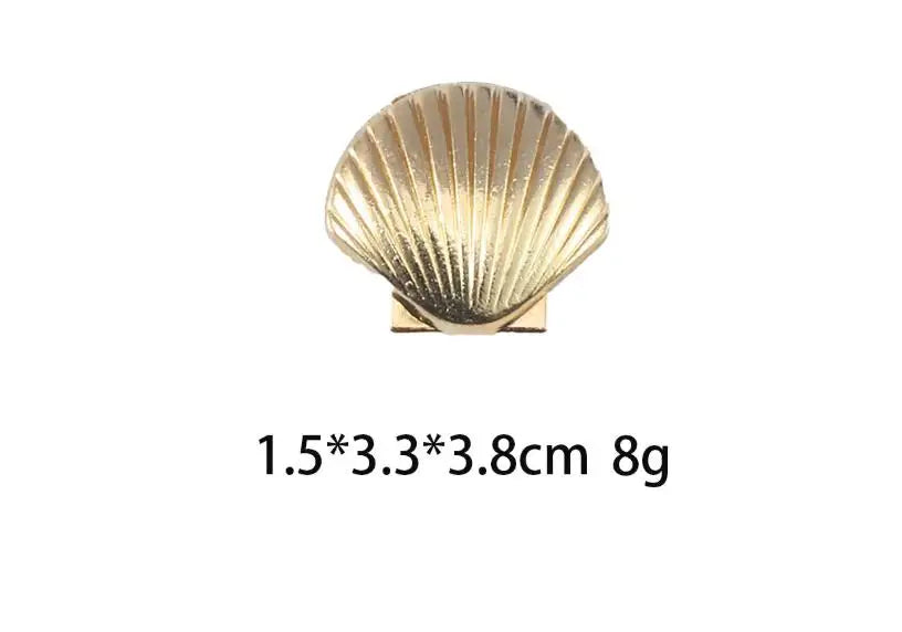 New Fashionable Europe and America Golden Starfish Shell Duckbill Hair Clip for Women Elastic Girl Hair Accessories Headwear