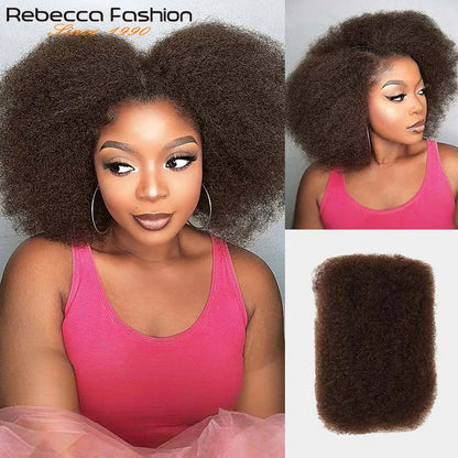 Highlight Afro Kinky Bulk Hair No Attachment Rebecca Afro Curly Bulk Human Hair Virgin Remy Dreadlock 50G/Pack Highlight Braids