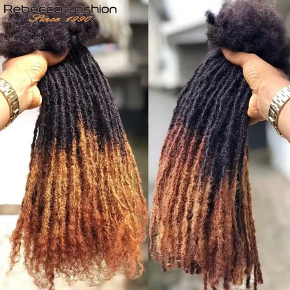 Rebecca Kinky Straight Human Hair Dreadlocks Loc Extensions Wholesale Crochet Braids Remy Hair Extensions 10 20 40 60 Strands