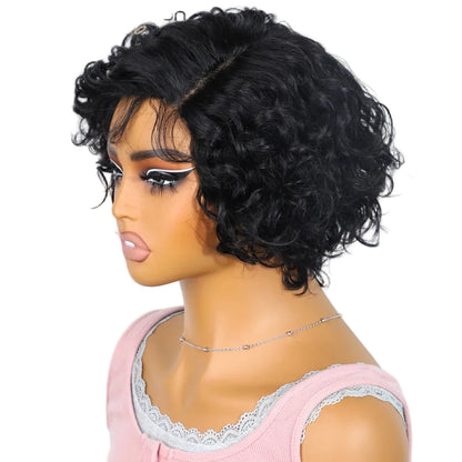 RitzWigs Short Pixie Cut Lace Wigs 100% Real Brazilian Body Wave Lace Wigs With Baby Hair Bodywave Human Hair Wigs For Women
