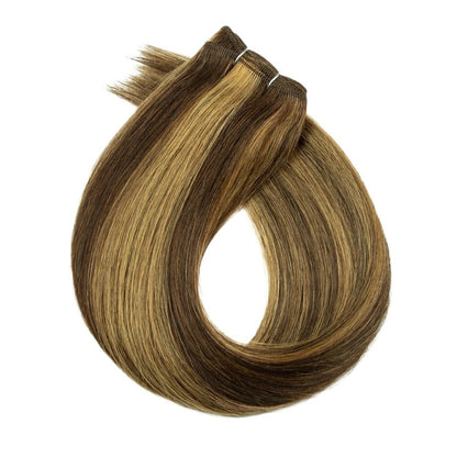 Brazilian Straight Hair Double Drawn Natural Human Hair Weave Bundles Remy Honey Blonde P6/613 P8/613 P27/613 Hair Extensions