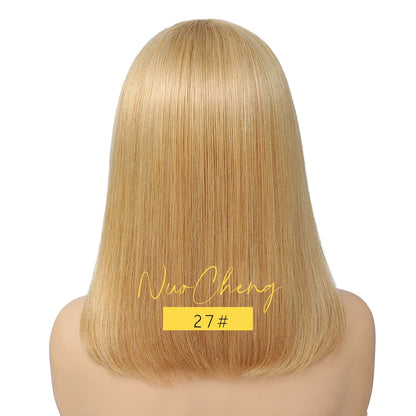 Bob Wig Human Hair 13X4 Lace Frontal Bob Wigs For Black Women Human Hair Glueless Straight Bob Lace Front Wig Natural Color Wigs