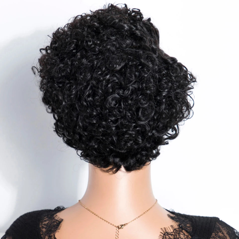 Rebecca Ginger #350 Short Bob Wig Pixie Cut Wig Curly Human Hair Wigs For Women 13x6x1 Lace Front Peruvian Deep Wave Lace Wig