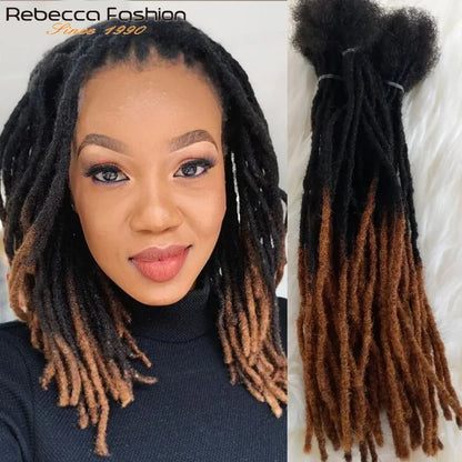 Rebecca Kinky Straight Human Hair Dreadlocks Loc Extensions Wholesale Crochet Braids Remy Hair Extensions 10 20 40 60 Strands