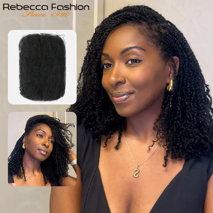 50grams/pc Afro Kinky Bulk Dreadlock Hair Extension Bulk Hair Afro Kinky Curly 100% Human Hair Bulk For Crochet Braiding Twists
