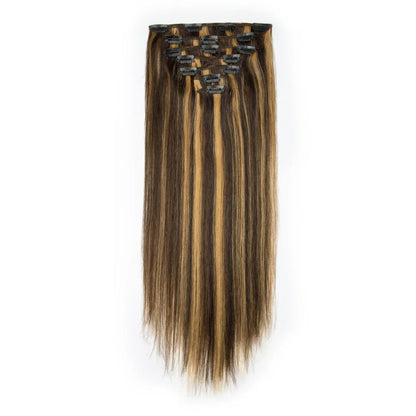 Clip In Hair Extensions Human Hair Straight Clip In Natural Black Brown Color Clip Ins Remy Hair 16 18 20 22 24 Inch For Women