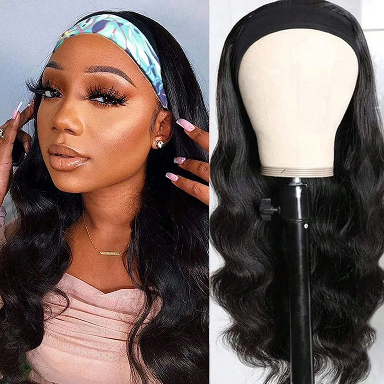 Body Wave Headband Wig Human Hair Wigs For Women Brazilian Virgin Hair Wear And Go Glueless Wigs 150% Density Easy Wear
