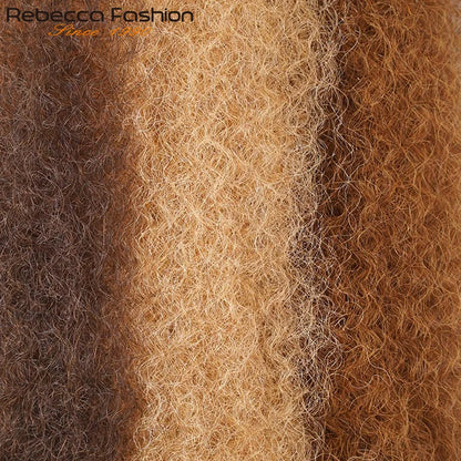 Highlight Afro Kinky Bulk Hair No Attachment Rebecca Afro Curly Bulk Human Hair Virgin Remy Dreadlock 50G/Pack Highlight Braids