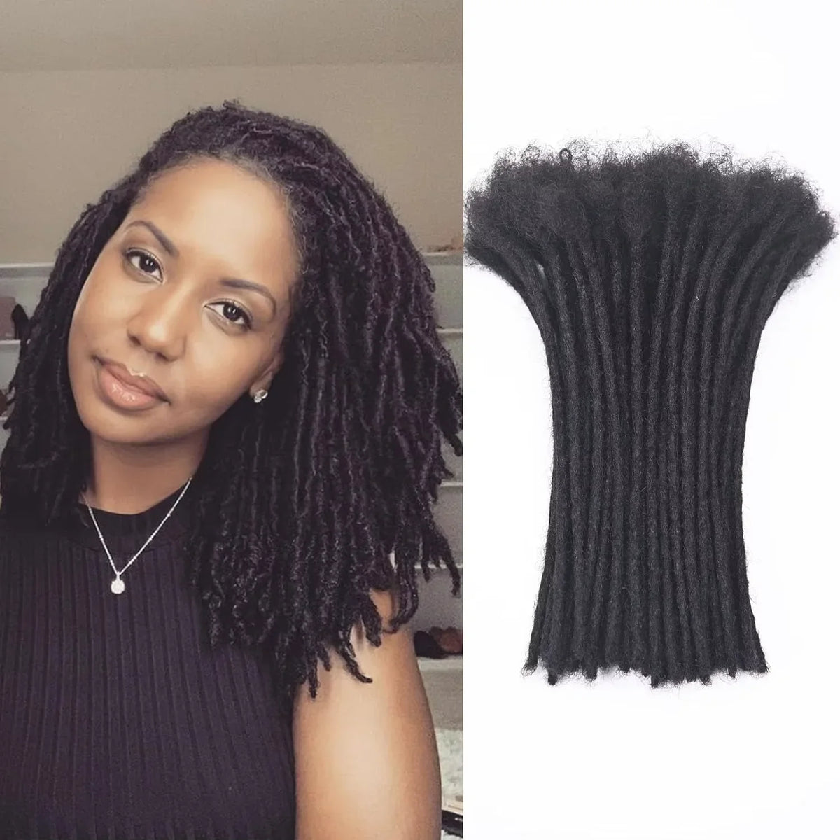 Rebecca Kinky Straight Human Hair Dreadlocks Loc Extensions Wholesale Crochet Braids Remy Hair Extensions 10 20 40 60 Strands