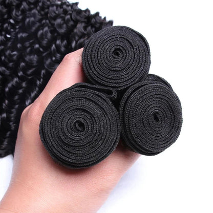 RitzWigs Peruvian Kinky Curly Hair Bundles – 100% Remy Human Hair, 1/3/4 Pcs, Natural Extensions