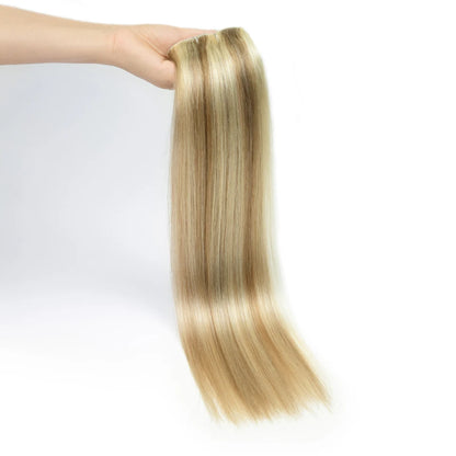 7Pcs Straight Clip ln Hair Extensions Human Hair 16-24Inch Double Weft Invisible Clip Hair Extensions Natural Human Hair