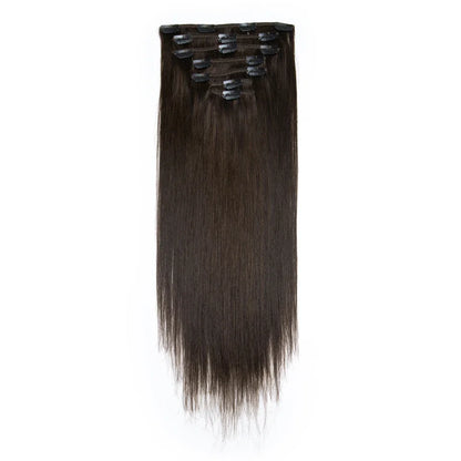 Clip In Hair Extensions Human Hair Straight Clip In Natural Black Brown Color Clip Ins Remy Hair 16 18 20 22 24 Inch For Women