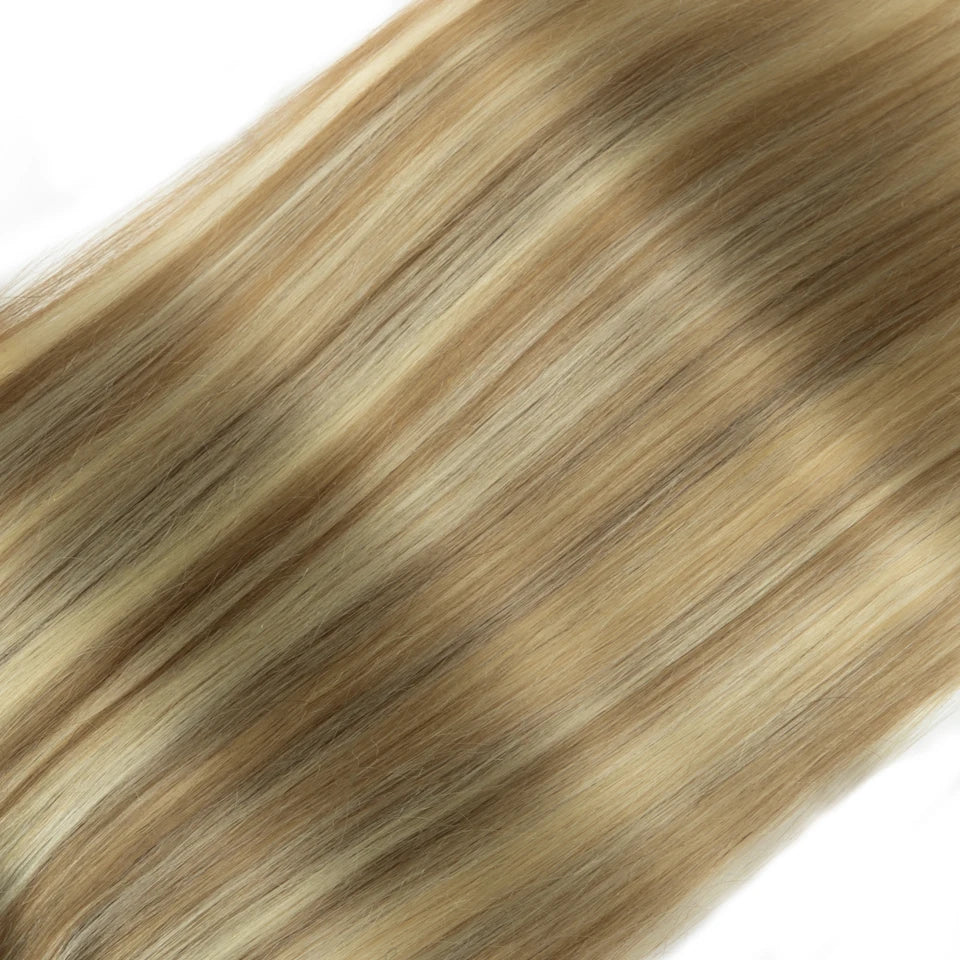 7Pcs Straight Clip ln Hair Extensions Human Hair 16-24Inch Double Weft Invisible Clip Hair Extensions Natural Human Hair