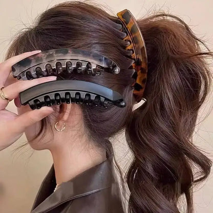 Tortoiseshell Banana Hair Clip Fish Shaped Hairpin For Women Hair Accessories Hairgrips Twist Clamp Ponytail Barrettes Headwear