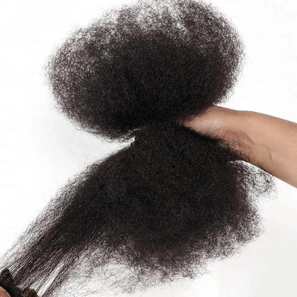 Brazilian QVR Afro Kinky Bulk Human Hair For Braiding Dreadlock Hair 50g/pc Virgin Natural Brown Black Remy Human Hair Extension