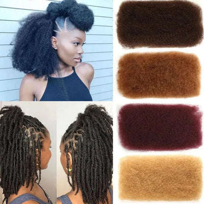 Brazilian Remy Hair Afro Kinky Bulk Human Hair for Dreadlocks Extensions Repair Locs Crochet Braid hair Afro Kinky Bulk