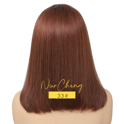 Bob Wig Human Hair 13X4 Lace Frontal Bob Wigs For Black Women Human Hair Glueless Straight Bob Lace Front Wig Natural Color Wigs