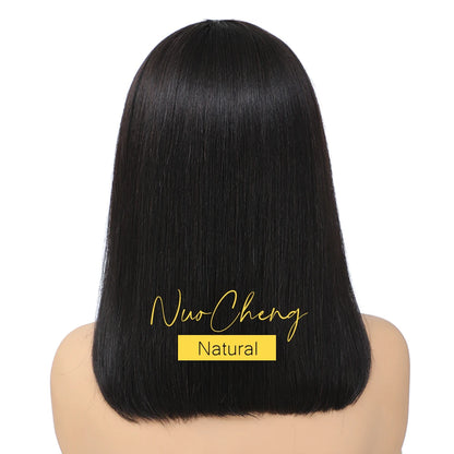 Bob Wig Human Hair 13X4 Lace Frontal Bob Wigs For Black Women Human Hair Glueless Straight Bob Lace Front Wig Natural Color Wigs
