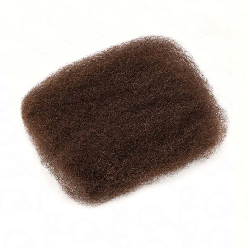 QVR Dark Brown Afro kinky Bulk Hair Extensions For Braiding Dreadlock Afro Kinky Curly Human Hair No Attachment 50grams/Pack