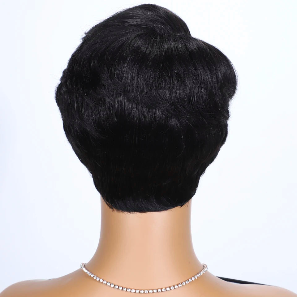 Straight Pixie Cut Wig Human Hair Wigs 13x6x1 Transparent Lace Front Short Bob Wig T Part Lace Wig Brazilian Human Hair