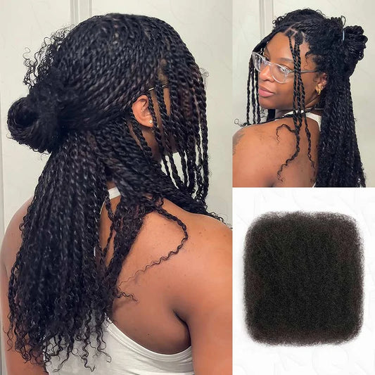 Brazilian QVR Afro Kinky Bulk Human Hair For Braiding Dreadlock Hair 50g/pc Virgin Natural Brown Black Remy Human Hair Extension