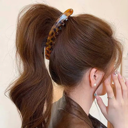 Tortoiseshell Banana Hair Clip Fish Shaped Hairpin For Women Hair Accessories Hairgrips Twist Clamp Ponytail Barrettes Headwear