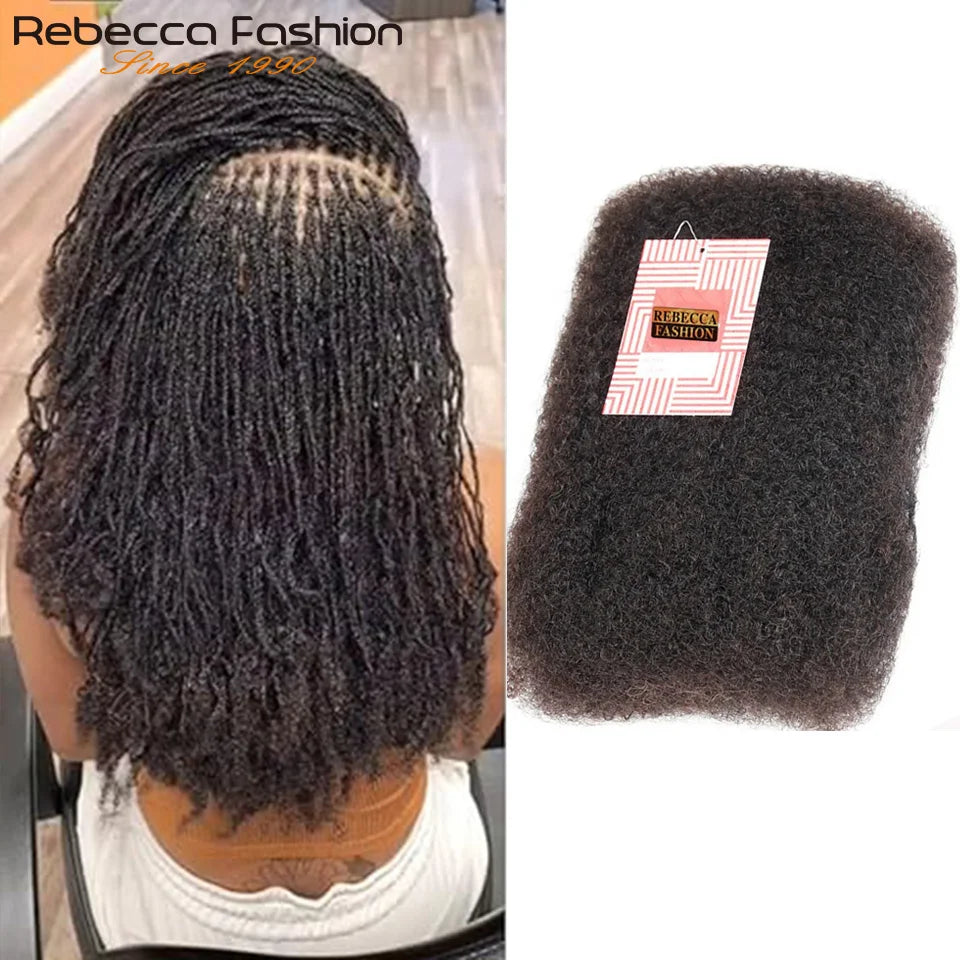 Remy Hair Afro kinky Curly Bulk Human Hair For Braiding DreadLock 50grams/pack QVR Hair Extentions Natural Locks Crochet Twist