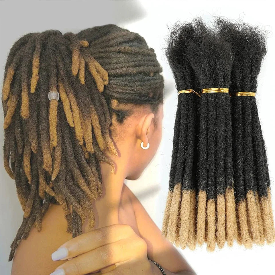 Handmade Dreadlocks Ombre T1B/30 Color Thickness 0.6cm Loc Extensions Human Hair Wholesale Crochet Braids Remy Hair Extensions