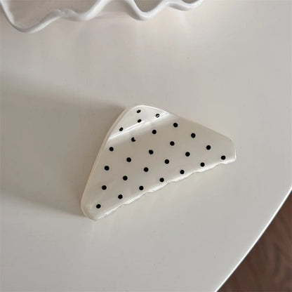 France Style Women Senior Large Black Wave Dot Design Hair Claw Barrettes Girl Fashion Hair Clip Sweet Hair Accessories Headwear