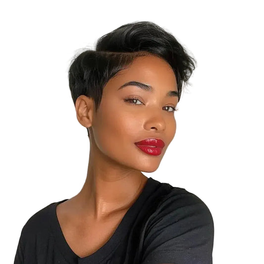 Straight Pixie Cut Wig Human Hair Wigs 13x6x1 Transparent Lace Front Short Bob Wig T Part Lace Wig Brazilian Human Hair