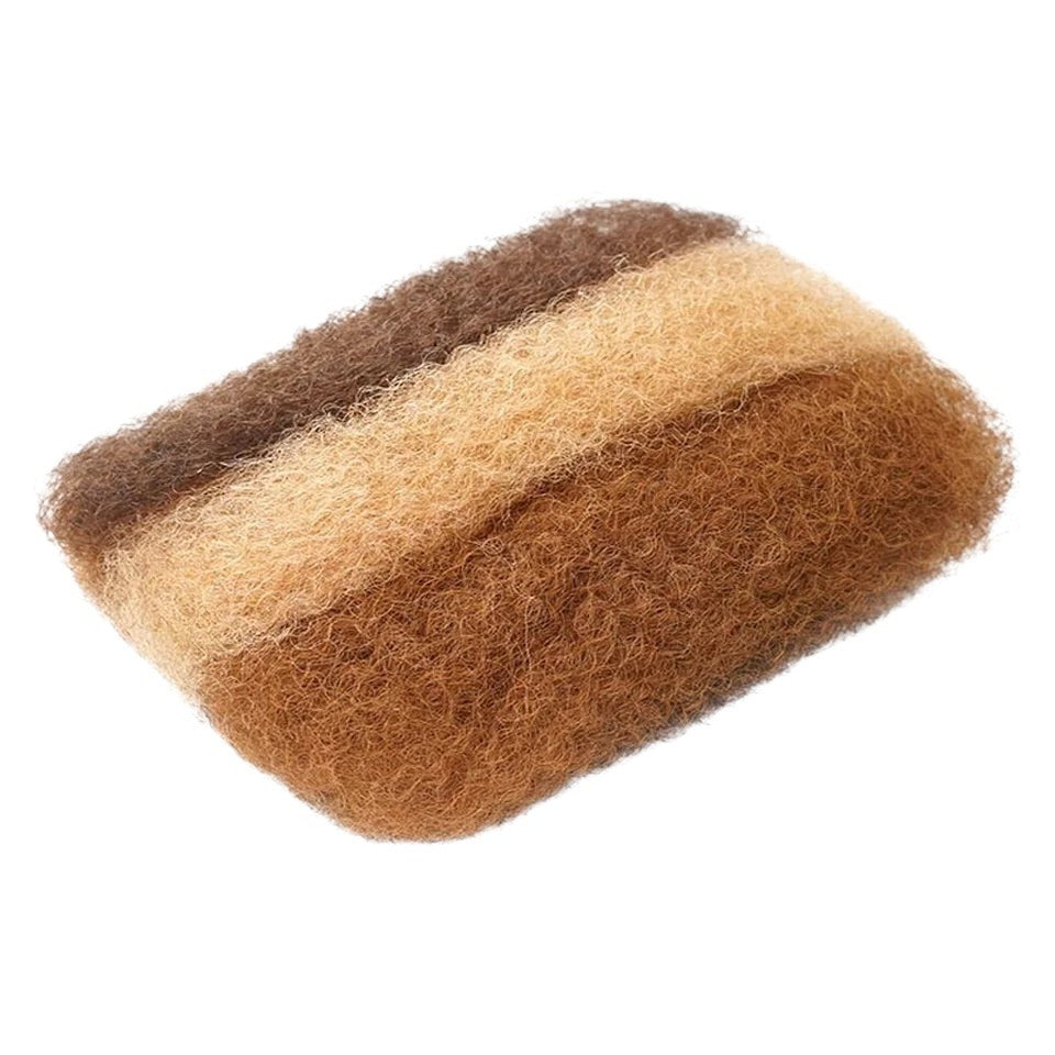 RitzWigs P4/30/27 highlight afro kinky bulk human hair for braiding, featuring a textured curly brown and blonde blend.
