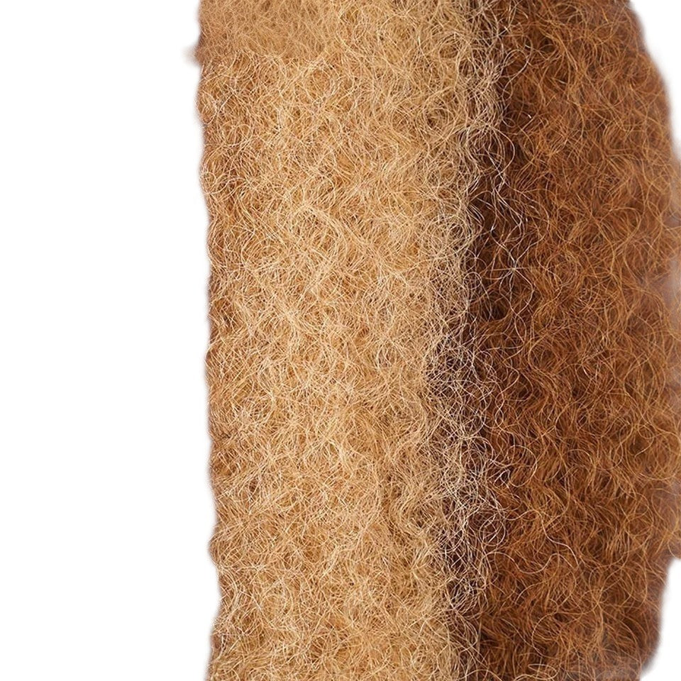 RitzWigs afro kinky bulk human hair in highlighted brown and blonde tones for braiding and dreadlock extensions.