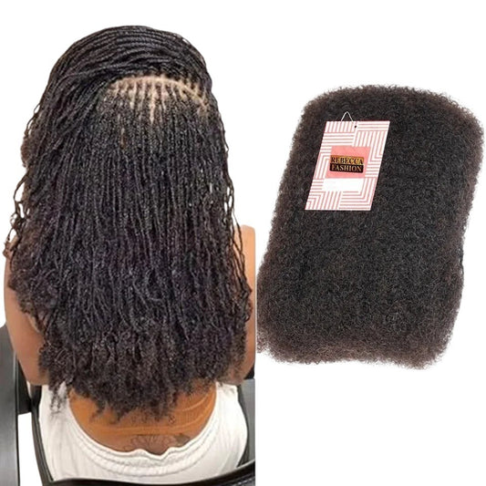 RitzWigs afro kinky bulk hair extensions for braiding, featuring a natural dark brown texture and lightweight feel.