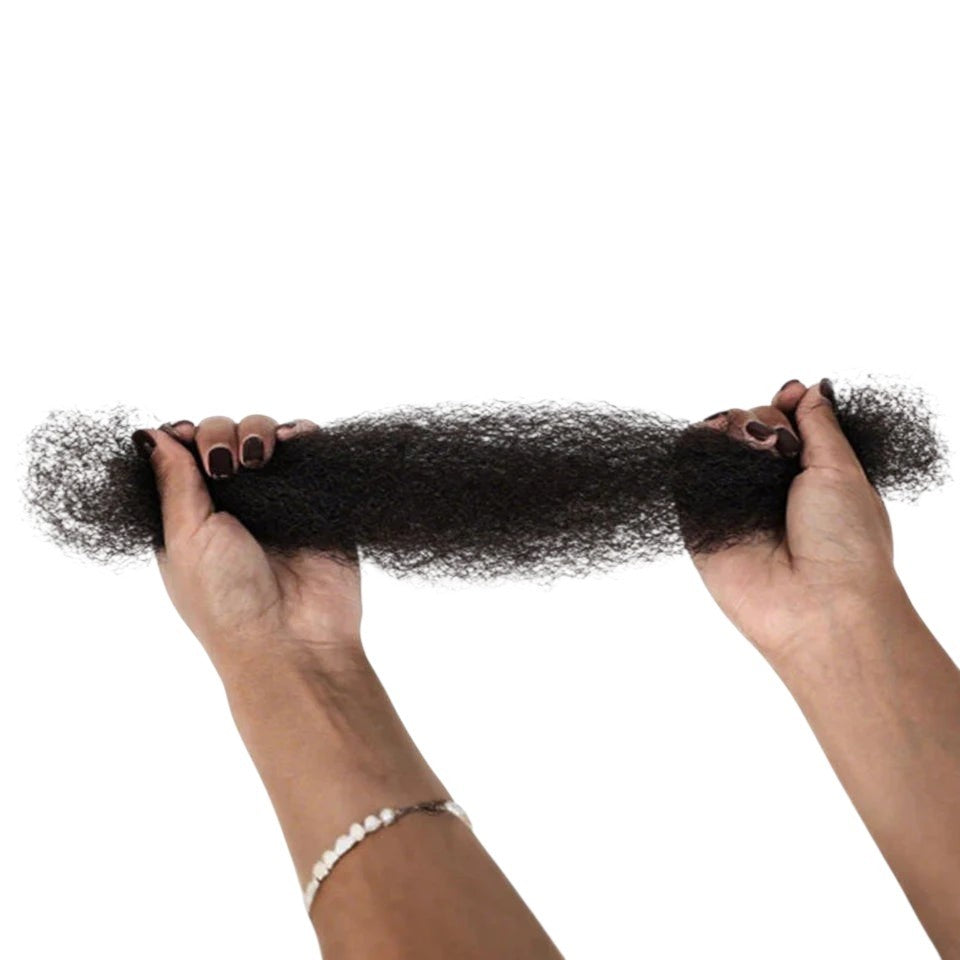 RitzWigs afro kinky bulk human hair extensions for braiding with a natural texture and dark brown colour