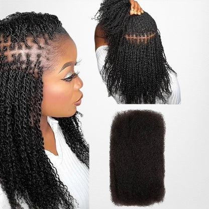 RitzWigs Brazilian afro kinky bulk human hair bundle for natural-looking twists and protective braiding styles