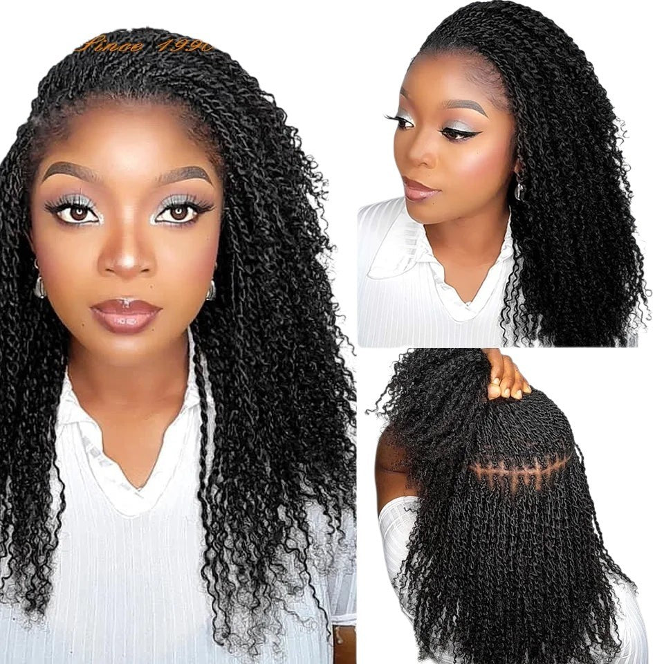 RitzWigs afro kinky bulk human hair extensions in a natural black texture, perfect for braiding and twist styles.