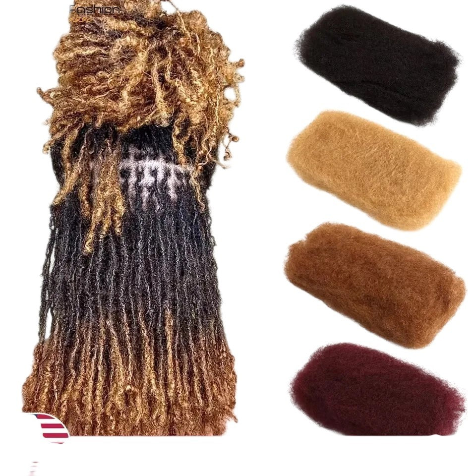 RitzWigs afro kinky bulk human hair extensions in various natural brown shades for braiding and dreadlocks