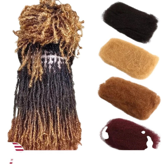 RitzWigs afro kinky bulk human hair extensions in natural brown and various colours for braiding and dreadlocks