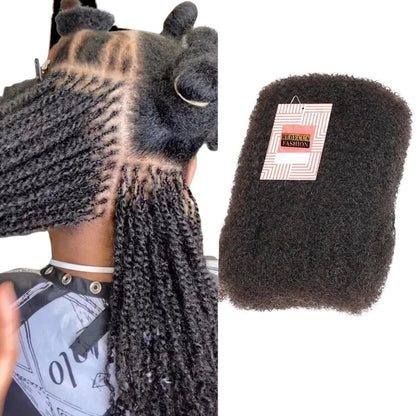RitzWigs 100% human hair afro kinky bulk extensions for braiding with a natural curly texture