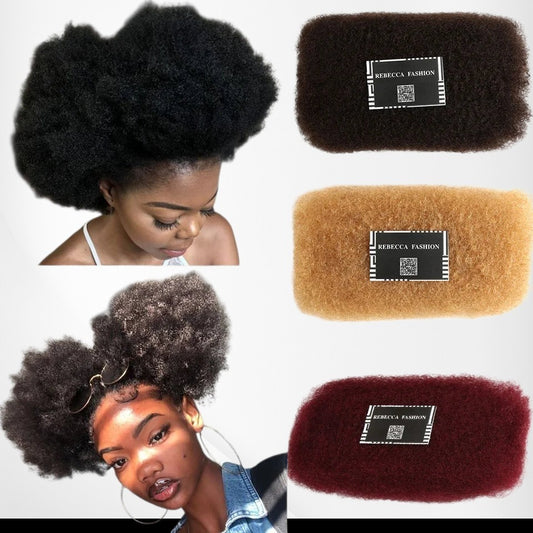 RitzWigs afro kinky curly human hair bulk bundles in various natural shades for braiding and styling