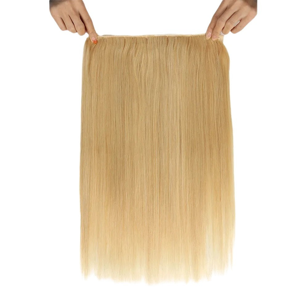 RitzWigs double drawn straight blonde human hair weave bundle for sew-in extensions