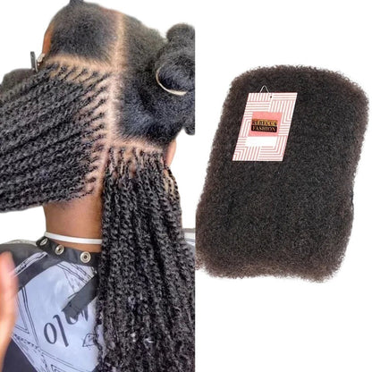 RitzWigs mixed brown afro kinky bulk human hair for dreadlock extensions and braiding styles